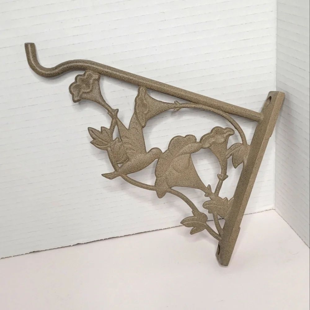 Decorative Hanging Plant Wall Bracket with Bird Design